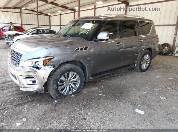 JN8AZ2NF0G9610588 2016 INFINITI QX80 Gray Передня ліва чверть