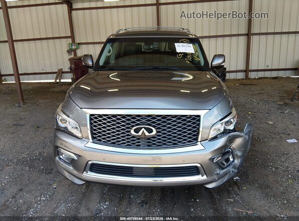 JN8AZ2NF0G9610588 2016 INFINITI QX80 Gray Вид задньої частини салону