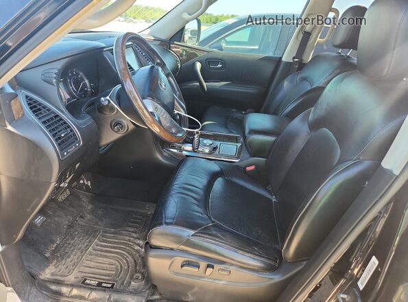 JN8AZ2NF0G9610929 2016 INFINITI QX80 Black წინა სალონის ხედი