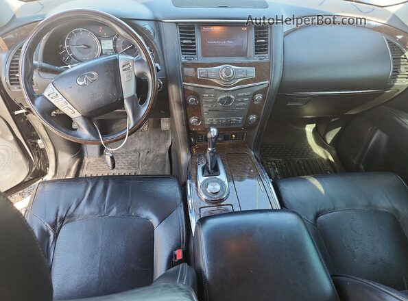 JN8AZ2NF0G9610929 2016 INFINITI QX80 Black წინა პანელის ხედი