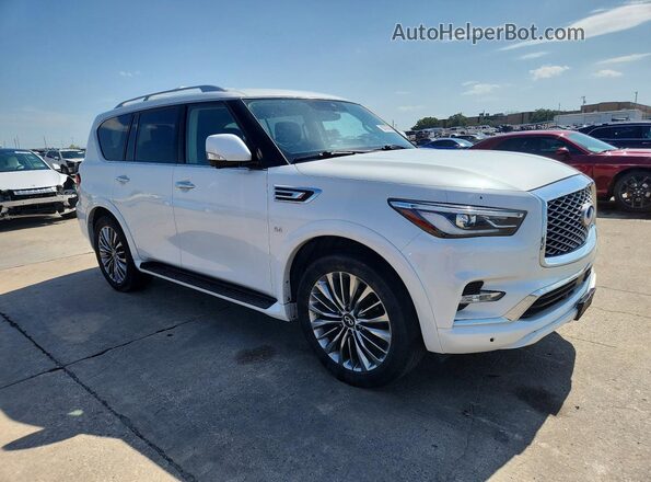 JN8AZ2NF0K9687938 2019 INFINITI QX80 Белый Передняя правая четверть