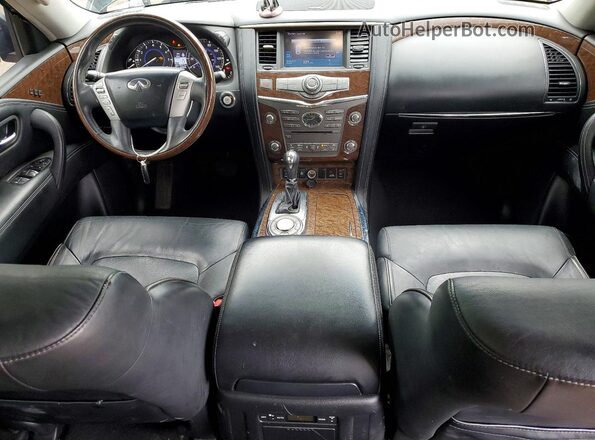 JN8AZ2NF2G9610995 2016 INFINITI QX80 Black Առջևի վահանակի տեսք