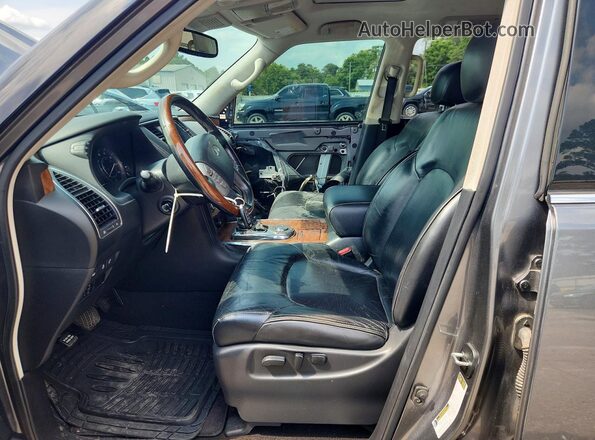 JN8AZ2NF2J9661467 2018 INFINITI QX80 Угольный Вид салона спереди