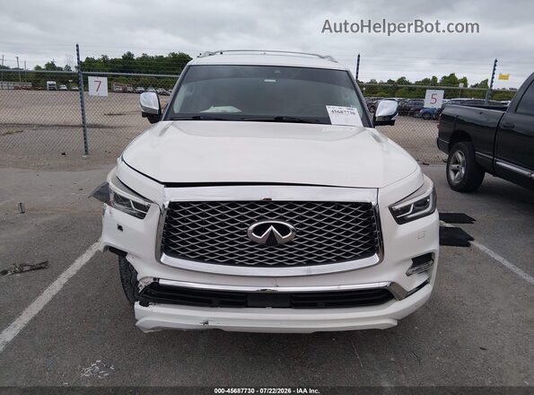 JN8AZ2NF3J9661185 2018 INFINITI QX80 White ხელსაწყოთა პანელის ხედი