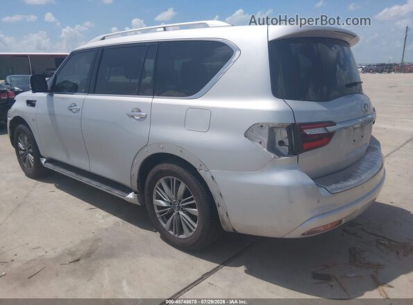 JN8AZ2NF3J9662482 2018 INFINITI QX80 Silver უკანა მარცხენა