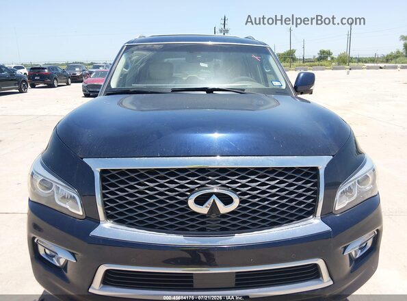 JN8AZ2NF4G9611792 2016 INFINITI QX80 Blue Instrument cluster view