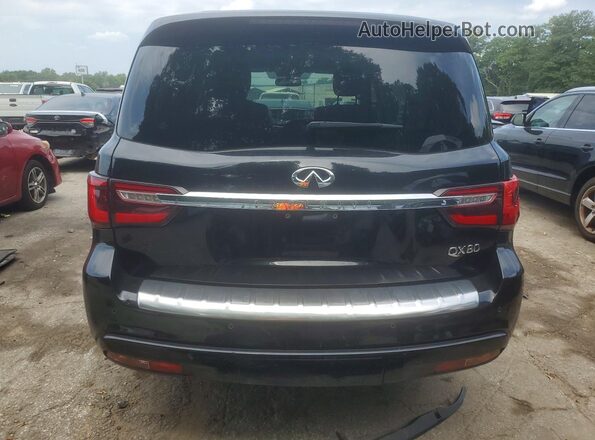 JN8AZ2NF4K9684606 2019 INFINITI QX80 Black Вид ззаду