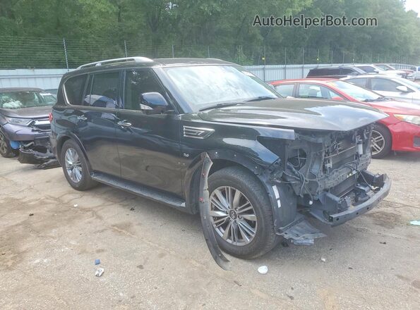 JN8AZ2NF4K9684606 2019 INFINITI QX80 Black Передня права чверть