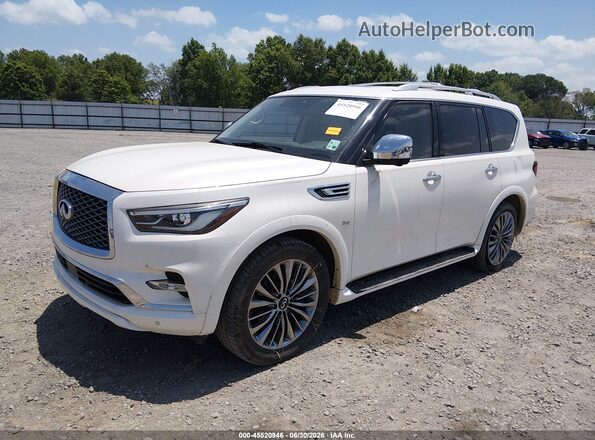 JN8AZ2NF5K9687420 2019 INFINITI QX80 White Передня ліва чверть