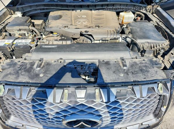 JN8AZ2NF7J9664980 2018 INFINITI QX80 Black Շարժիչի բաժամունքի տեսք