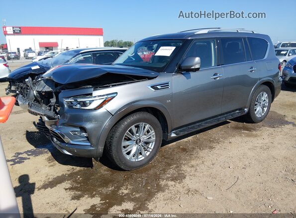 JN8AZ2NF7K9680534 2019 INFINITI QX80 Gray Передня ліва чверть