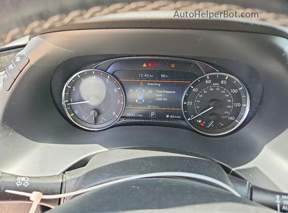 JN8AZ2NF7L9700377 2020 INFINITI QX80 Silver Instrument cluster view