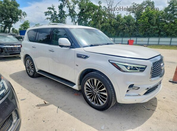 JN8AZ2NF8K9689405 2019 INFINITI QX80 White Delantero derecho