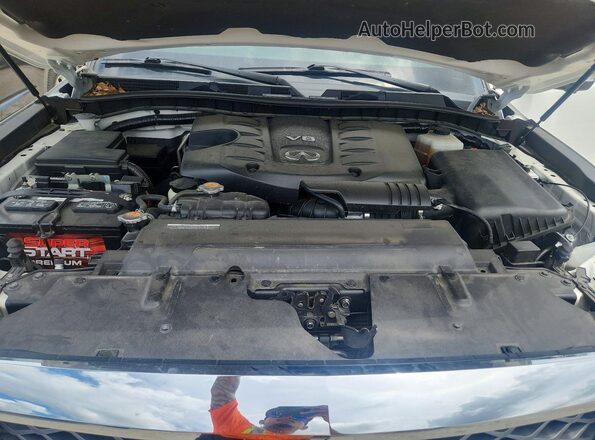 JN8AZ2NF8K9689405 2019 INFINITI QX80 White Vista del compartimento del motor