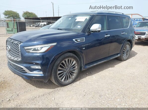 JN8AZ2NFXJ9664312 2018 INFINITI QX80 Dark Blue Przód lewy