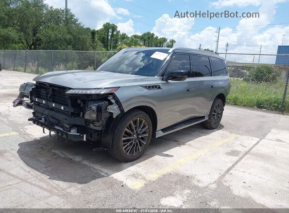 JN8AZ3CCXS9600643 2025 INFINITI QX80 Gray Առջևի ձախ երեք քառորդ տեսարան