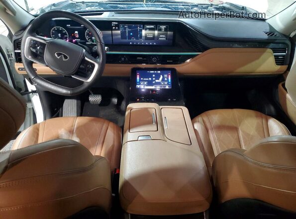JN8AZ3DB7S9401233 2025 INFINITI QX80 White Dashboard view
