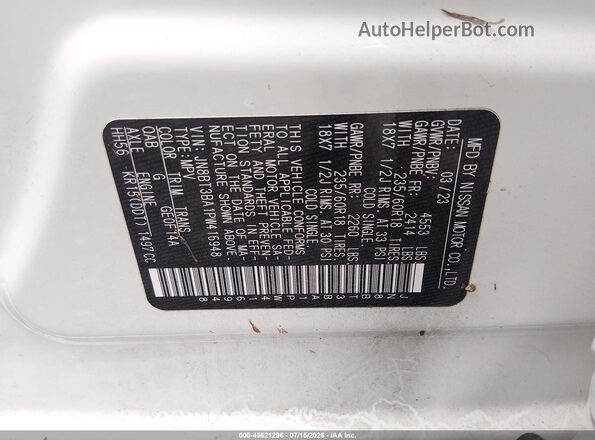 JN8BT3BA1PW416948 2023 NISSAN ROGUE Белый Вид подкапотного пространства
