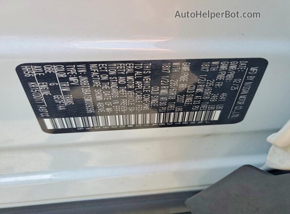 JN8BT3BA1SW009396 2025 NISSAN ROGUE White Widok naklejki z numerem VIN