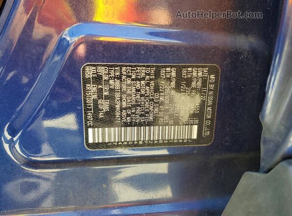 JN8BT3BA2PW408471 2023 NISSAN ROGUE Blue VIN կոդի պիտակի տեսք