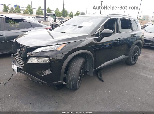 JN8BT3BA3PW004711 2023 NISSAN ROGUE Black წინა მარცხენა ხედი სამი მეოთხედიდან