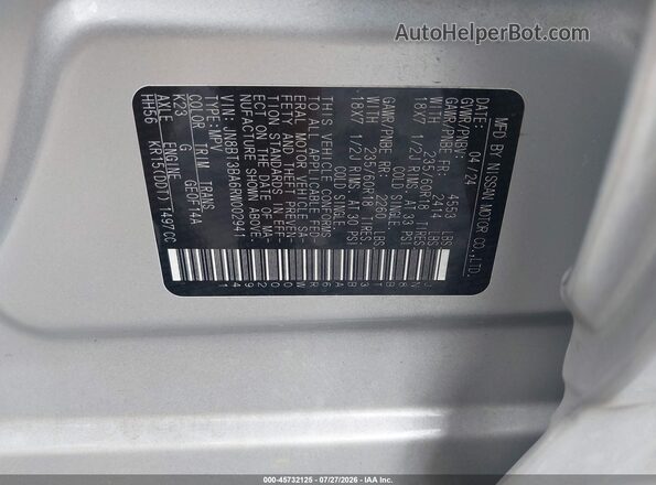 JN8BT3BA6RW002941 2024 NISSAN ROGUE Silver Вид підкапотного простору
