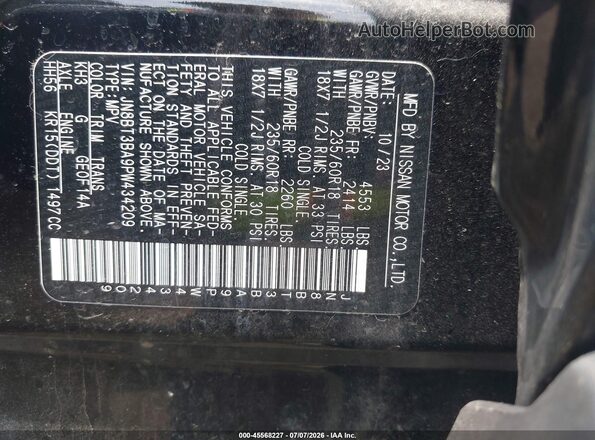 JN8BT3BA9PW434209 2023 NISSAN ROGUE Черный Вид подкапотного пространства