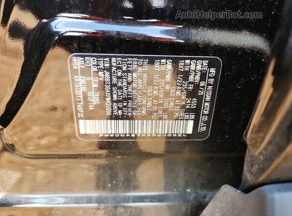 JN8BT3BAXPW420996 2023 NISSAN ROGUE Black Vista de la etiqueta del VIN