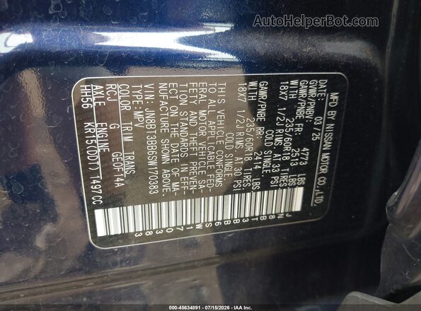 JN8BT3BB6SW170383 2025 NISSAN ROGUE Dark Blue Շարժիչի բաժամունքի տեսք