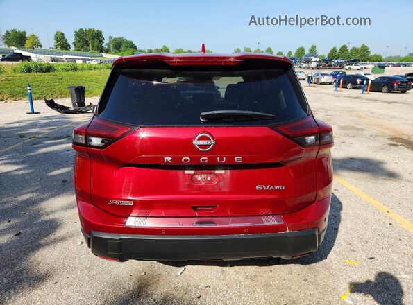 JN8BT3BBXRW174530 2024 NISSAN ROGUE Maroon უკანა ხედი