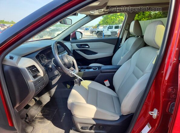 JN8BT3BBXRW174530 2024 NISSAN ROGUE Maroon წინა სალონის ხედი