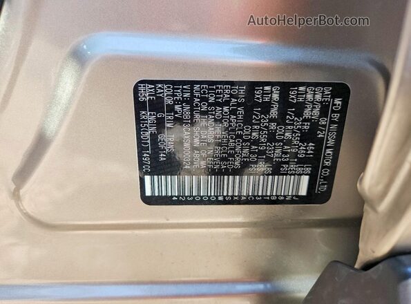 JN8BT3CAXSW000324 2025 NISSAN ROGUE Silver VIN կոդի պիտակի տեսք