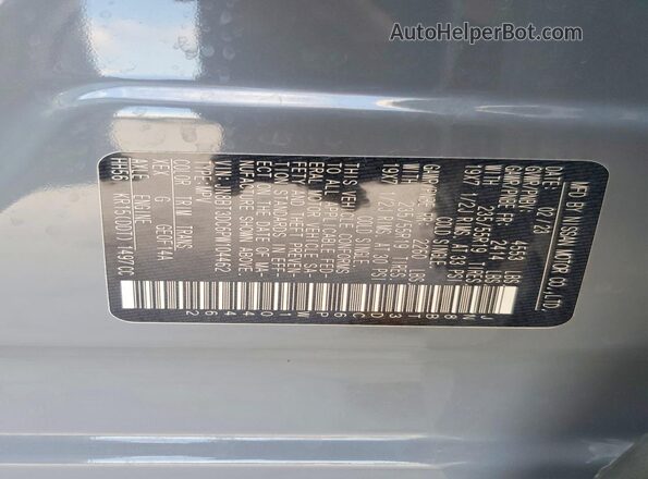 JN8BT3DC6PW104462 2023 NISSAN ROGUE Gray VIN sticker view