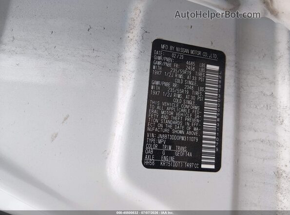 JN8BT3DD0PW311079 2023 NISSAN ROGUE White Շարժիչի բաժամունքի տեսք