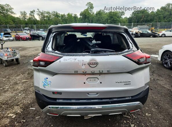 JN8BT3DD3NW276129 2022 NISSAN ROGUE Серебряный Вид сзади