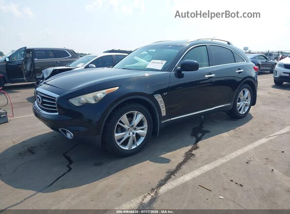 JN8CS1MU4GM670832 2016 INFINITI QX70 Black Առջևի ձախ երեք քառորդ տեսարան