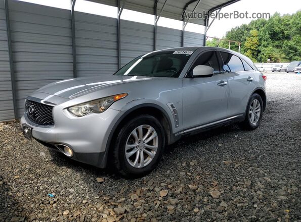 JN8CS1MU7HM142123 2017 INFINITI QX70 Silver 