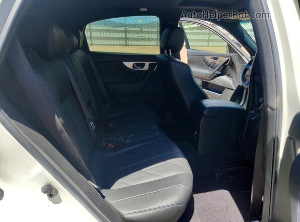 JN8CS1MW6HM414520 2017 INFINITI QX70 White Rear seats view