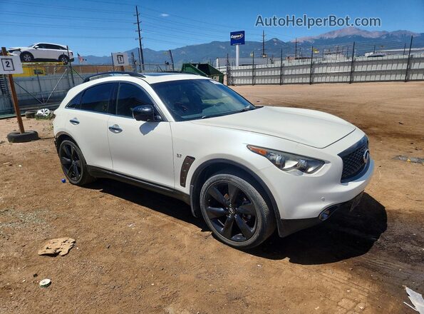JN8CS1MW6HM414520 2017 INFINITI QX70 White Front right