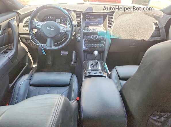 JN8CS1MW6HM414520 2017 INFINITI QX70 White Dashboard view