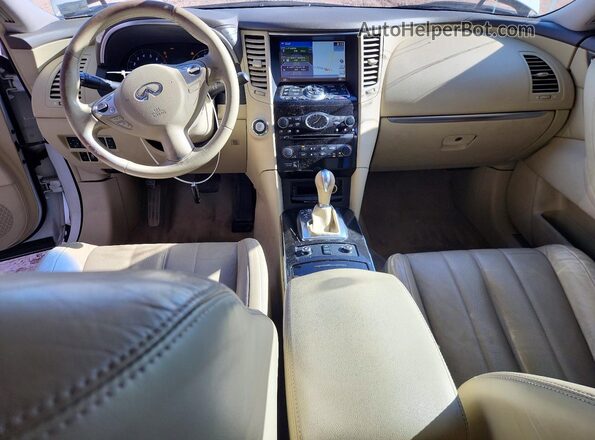 JN8CS1MW7GM750160 2016 INFINITI QX70 White Առջևի վահանակի տեսք