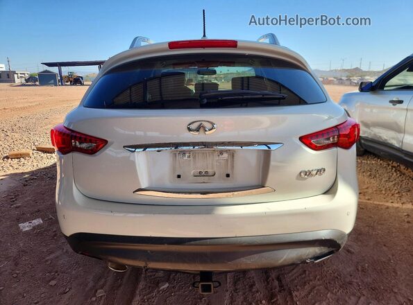 JN8CS1MW7GM750160 2016 INFINITI QX70 White Հետևի տեսք