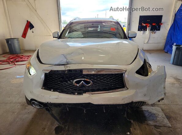JN8CS1MW9HM410526 2017 INFINITI QX70 White Դիմացի տեսք