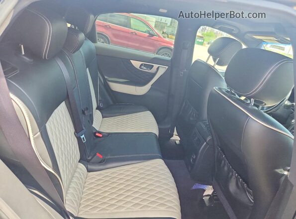 JN8CS1MW9HM410803 2017 INFINITI QX70 Gray Rear seats view