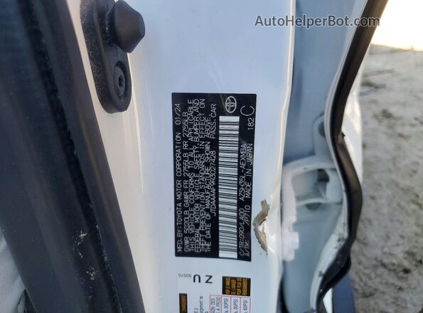 JTDAAAAF9R3027428 2024 TOYOTA CROWN White Widok komory silnika