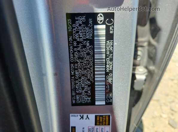 JTDACAAUXR3016513 2024 TOYOTA PRIUS Silver Vista del compartimento del motor