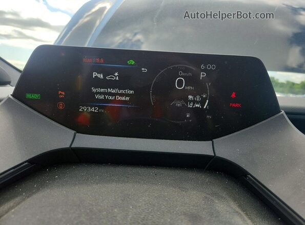 JTDACAAUXS3052322 2025 TOYOTA PRIUS Black Vista del cuadro de instrumentos
