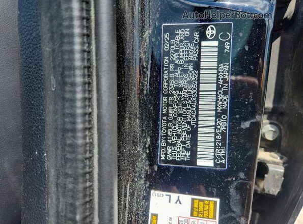 JTDACAAUXS3052322 2025 TOYOTA PRIUS Black Vista del compartimento del motor