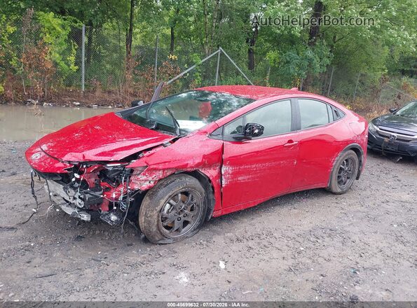JTDACACU2S3044776 2025 TOYOTA PRIUS PLUG-IN HYBRID Red Առջևի ձախ երեք քառորդ տեսարան