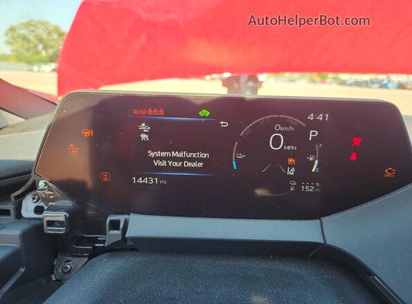 JTDACACU7R3026798 2024 TOYOTA PRIUS Красный Вид щитка приборов